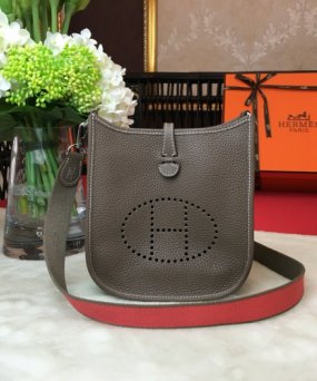 에르메스 미니 에블린16 그레이 은장